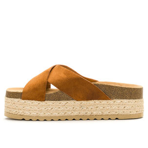 Sandalia Mujer Camel Serra Chancleta